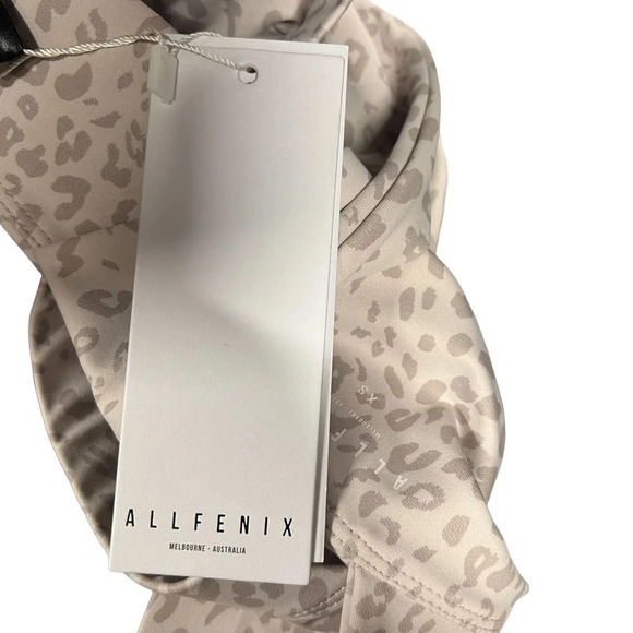 Allfenix Sports Bra Activewear Cheetah Leopard Animal Print White Gray Size XS - Picture 9 of 12
